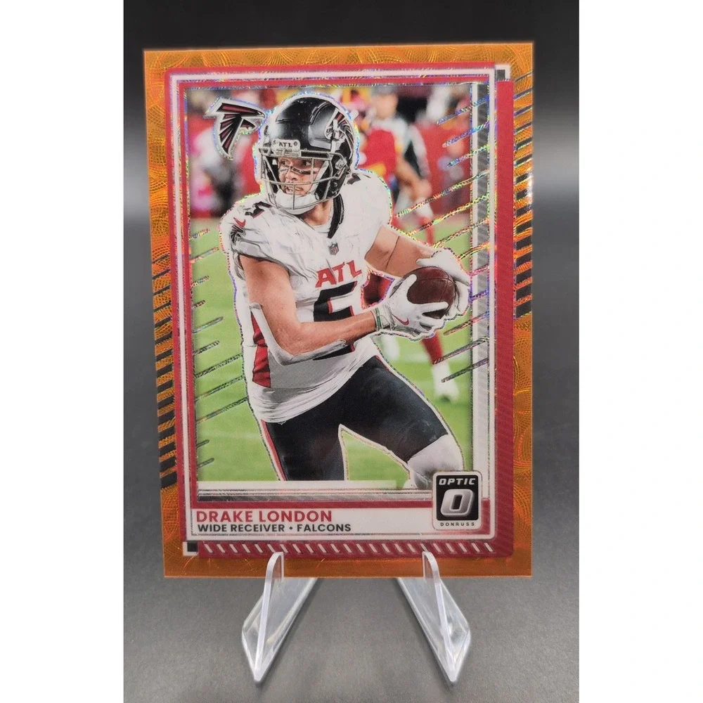 2025 Donruss Optic Drake London #153 Orange Scope Prizm /79 Atlanta Falcons SP